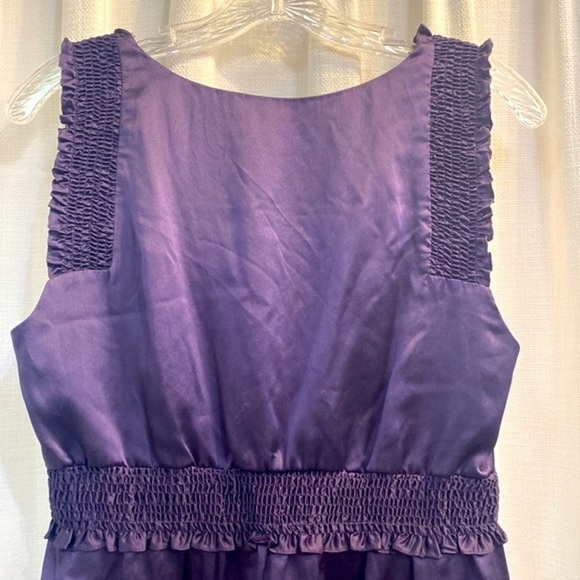 NWOT Women’s Plumb Colored BCBG MaxAzria Satin Top Size Medium - Picture 7 of 8